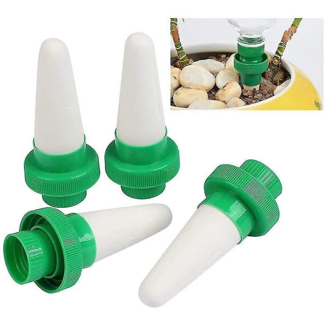 Dispensador automático de agua para plantas de riego con cabezal cónico de cerámica, 4 unidades