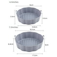 thumbnail image 6 of Hloma 6.5/7.5 Inch Round Silicone Air Fryers Liner Non-Stick Bakeware Micro-wave Oven Safe Binaural Design Baking Tray for Bakery, 6 of 8