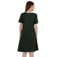 thumbnail image 4 of Inkmeso Solid Nightgown Dress For Women Nightwear Lace short sleeve Loungewear Tunic, 4 of 7
