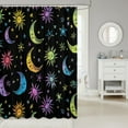 thumbnail image 2 of Sun And Moon 72" W X 78" L Bathroom Shower Curtain Sets,Boho Sun Watercolor Shower Curtain Bohemian Hippie Fabric Shower Curtain Galaxy Starry Sky Bath Curtain Teens, 2 of 6