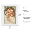 thumbnail image 2 of Dance - Art Nouveau Beauty - From an Original Color Illustration by Alphonse Mucha c.1890s - Japanese Unryu Rice Paper Art Print (Unframed) 17 x 22 in, 2 of 4