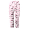 thumbnail image 4 of felwors High Waisted Polka Dot Print Capri Leggings Retro Vintage Stretchy Cropped Yoga Pants for Women Casual Summer Pink for Size S, 4 of 4