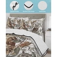 thumbnail image 4 of Quilts Twin XL Size, Country Owl Soft Comforter Bedding Set for Bed, Farmhouse Sping Floral Botanical Postmark Lightweight Quilted Bedspread with Pillow Cover(2 Pieces) for All Season, 68x98 Inch, 4 of 6