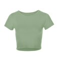 thumbnail image 4 of Fulijie Womens Tops,Womens Fashion Summer Short Sleeve Cute Crop Tops Casual Basic Crewneck Slim Fit T Shirts, 4 of 5