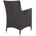 thumbnail image 3 of Modway Convene Aluminum and Rattan Patio Dining Armchair in Espresso/Mocha, 3 of 3