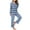 Light Blue, variant on 2 Piece Lounge Sets for Women Two Piece Sets for Women Fall Womenfashionable And Casual Loose Printed Round Neck Button Up Long Sleeved Pants Pajama Set