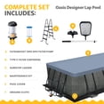 thumbnail image 3 of Funsicle 18 Ft Oasis Designer Lap Above Ground Pool with Pump, Rectangular Frame, 3 of 6
