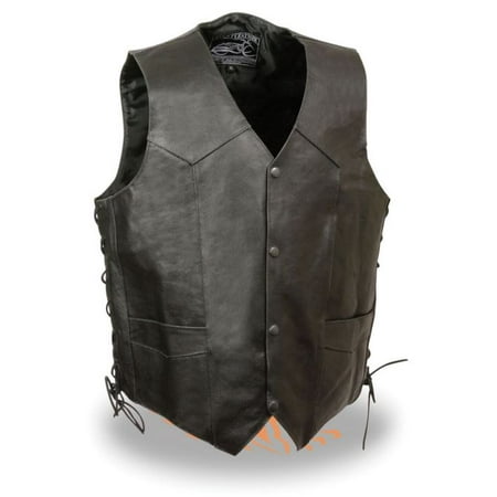 - Milwaukee Event Mens Side Lace Live to Ride Vest w/Flying Eagle Black