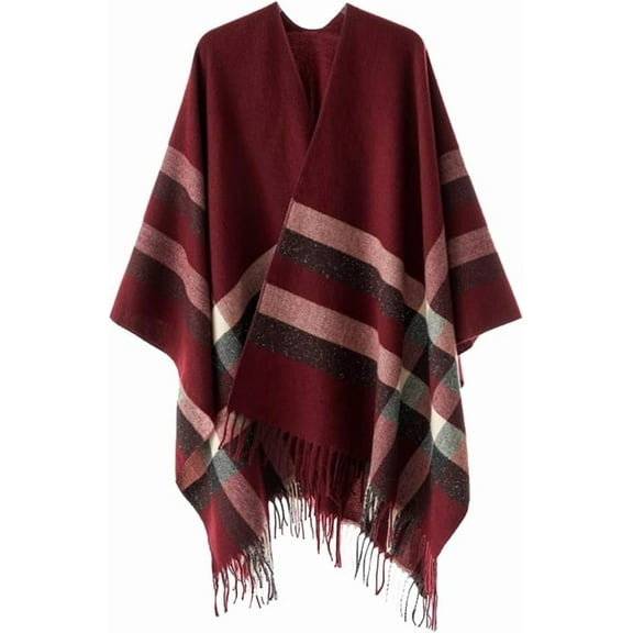 YooGuoGuo Elegant Shawl Wraps for Women Vintage Pashmina Scarf for Women Large Poncho Warm Cardigan Coat Cape Blanket for Fall Winter