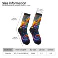 thumbnail image 2 of Lukts Neon Seahorse Underwater Realm Pattern Womens Crew Soft Moisture-wicking Socks,Moisture Control Crew Socks,Mid Calf Socks, 2 of 6