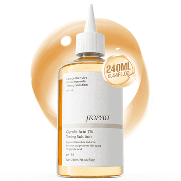 Glycolic Acid Toner: 240ml Glycolic Acid 7% Exfoliating Toner Toning Solution Which Soothes and Hydrates Skin