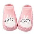 thumbnail image 2 of Toddler Girl Shoes Korean Version Low Top Shoes Socks Floor Boat Socks Slipper Hole Bow Leather Socks Slipper Kids Sneakers,Size 0 Months-6 Months, 2 of 4