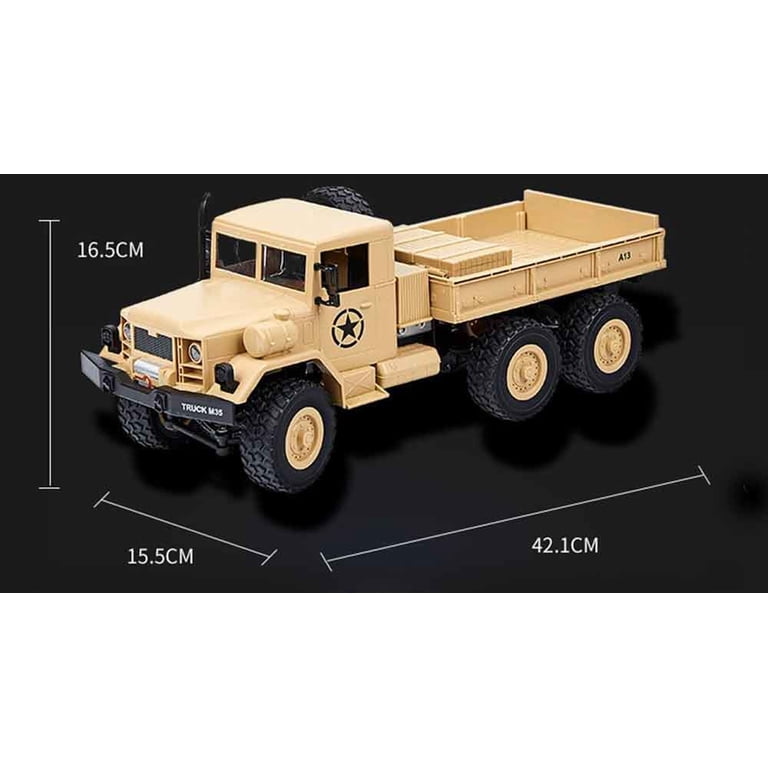 2.4Ghz 6WD Remote Control 1/12 Military Army Truck M35 6X6 Off