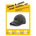 thumbnail image 5 of Gorra de béisbol lavada vintage unisex Gorra de béisbol ajustable de sarga Gorras de béisbol lavadas de algodón vintage No estructurado bajo(Azul marino)(), 5 of 5