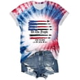 thumbnail image 4 of Leey-World 250 Year Anniversary America Women Tee Shirts Tie Dye Shirt for Women Hippies Crewneck Short Sleeve T-Shirt(Dark Blue,S), 4 of 7