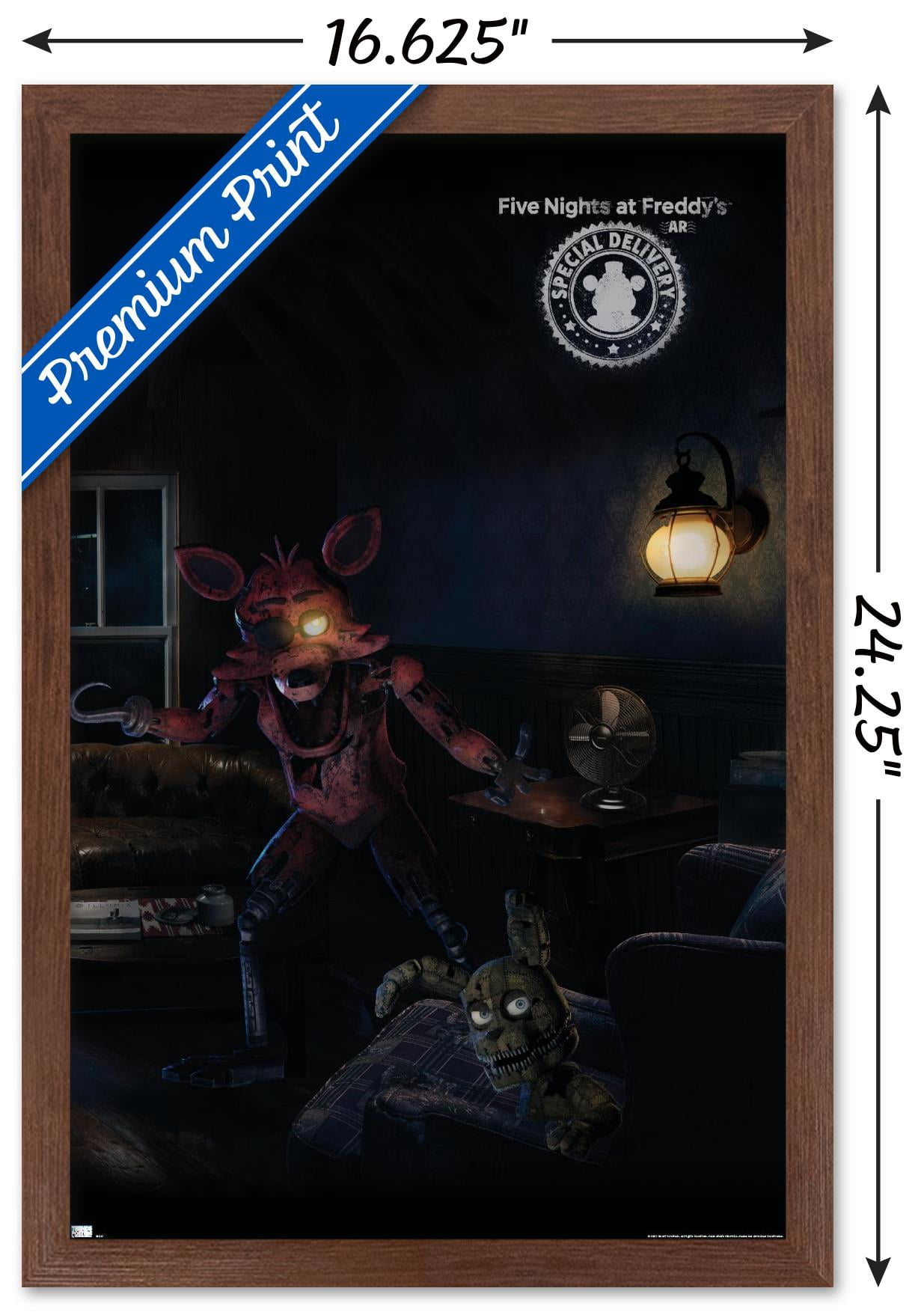 Five Nights at Freddy's: Special Delivery - Triptych 3 Wall Poster, 14.725" x 22.375", Framed