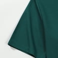 thumbnail image 5 of Miluxas Men's Open Collar Deep V-Neck Casual Shirt - Textured Short Sleeve Top, Breathable Lightweight Tee for Summer Daily Wear, Weekend Outings & Casual Occasions Green L(L), 5 of 8