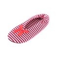 thumbnail image 2 of CTM  Striped Ballerina Slipper House Shoe by Wootie (Women), 2 of 4