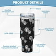 thumbnail image 5 of KLL White Flower Dandelion Print 40oz Stainless Steel Insulated Car Cup Coffee Mug with Spillproof Lid - Keep Your Drink Hot or Cold on the Go, 5 of 8