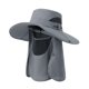 thumbnail image 2 of Sombrero de pescador de ala ancha para hombre, protección solar y UV, para verano, para viajes, con protección facial y cuello, 2 of 2
