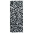 thumbnail image 5 of SAFAVIEH Rio Kynaston Solid Polyester Shag Area Rug, Black/Ivory, 3' x 5', 5 of 10