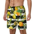 thumbnail image 2 of Balery Orange and Lemon Mens Swim Trunks Swim Shorts for Men Quick Dry Inseam Beach Shorts with Compression Liner Pocket-Large, 2 of 9