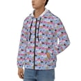 thumbnail image 3 of Honeii Bees And Daisies Striped Print Hoodies for Men, Pullover & Full Zip, Breathable Zip up Hoodie, Sweatshirt-Small, 3 of 5
