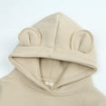 thumbnail image 5 of Hoddies Beige Hooded Long Sleeve Casual Basic Pullover Sweatshirt Hoodie Fall Clothes Toddler Girl Clothes 2-3 Years Boys Girls Fashion, 5 of 9