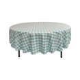 thumbnail image 1 of LA Linen TCcheck90R-MintK44 Nappe à Carreaux en Vichy Polyester&44; Blanc & Menthe - 90 Po Ronde, 1 of 1