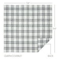 thumbnail image 2 of VHC Brands Woven Plaid Modern Farmhouse Coverlet, Black, Queen 94x94, 2 of 5