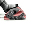 thumbnail image 5 of Abstract Foot Rest, Diagonal Stripes and Squares Repeating Contemporary Layout, Non-Slip Backing Adjustable Ergonomic Memory Foam Leg Support for Office, Vermilion Charcoal Grey, by Ambesonne, 5 of 5