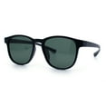 thumbnail image 6 of Mens Antiglare Polarized Round Horn Rim Keyhole Woodgrain Plastic Sunglasses Matte Black - Green, 6 of 8