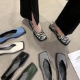 thumbnail image 2 of Primavera 2022, nuevos zapatos planos cómodos para mujer, mocasines sin cordones con punta cuadrada y boca baja, zapatos informales para mujer36 Gao Jinjia LED, 2 of 2