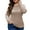 Khaki, variant on FlorCurve Plus Size Sweater for Women Long Sleeve Crew Neck Pullover Sweaters Casual Tunic Tops, Khaki 3XL
