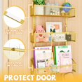 thumbnail image 4 of Over The Door Hooks Organizer  Coat Rack Storage Hanger Towel Of For Bathroom Bedroom Kitchen Office (gold 4-tier), 4 of 8