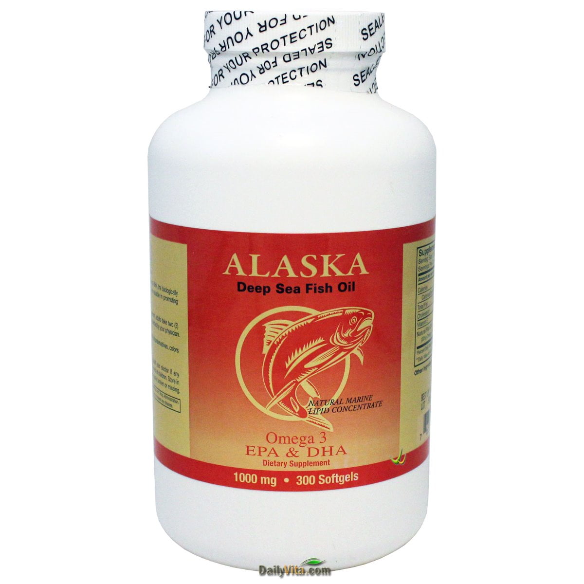 NCB Alaska Deep Sea Fish Oil, Omega 3 1000mg 300 Softgels