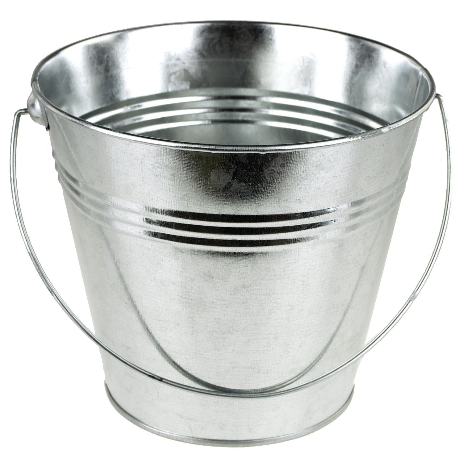 Homeford Firefly Imports Metal Pail Buckets Party Favor, 5-Inch, Silver, 5