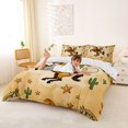 thumbnail image 3 of jejeloiu Cowboy Horse Pattern Duvet Cover Set Kids,Dessert Botanical Cactus Bedding Full For Men,Reversible,3pcs(No Comforter), 3 of 6