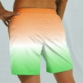 thumbnail image 7 of IYTR Mens Swim Shorts Elastic Waist Drawstring Summer Gradient Color Casual Shorts Beach Shorts with Pockets Lightweight Shorts Multicolor_A L, 7 of 7