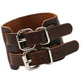 thumbnail image 3 of Pulsera de doble recorrido Pulsera de cuero de PU Pulsera con dijes ajustable Brazalete Pulsera para compromiso Cosplay Favores de fiesta marrón, 3 of 8