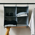 thumbnail image 3 of Household Essentials 4 Pocket Wide Organizer with Hangbar, Graphite, 3 of 7
