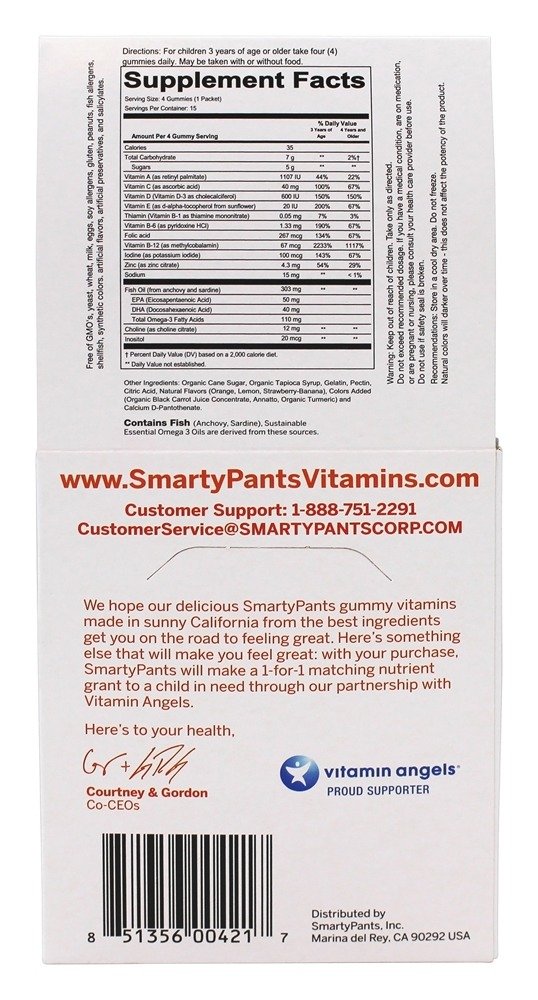 Smartypants gummy vitamins on-the-go! kids complete with multivitamin, omega 3s and vitamin d packets, 15 ct - image 2 of 2