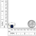 thumbnail image 3 of Gem Stone King 2.73 Ct Octagon Blue Created Sapphire Canary Diamond 925 Sterling Silver Ring (Size 7), 3 of 5