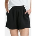 thumbnail image 4 of Time and Tru Women's Double Cloth Cotton Shorts, Sizes XS-XXXL, 4 of 5