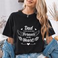 thumbnail image 4 of Jollimate Dad Always On My Mind Forever In My Heart Graphic T-Shirt, Memorial Tribute Women's Shirt, 4 of 6