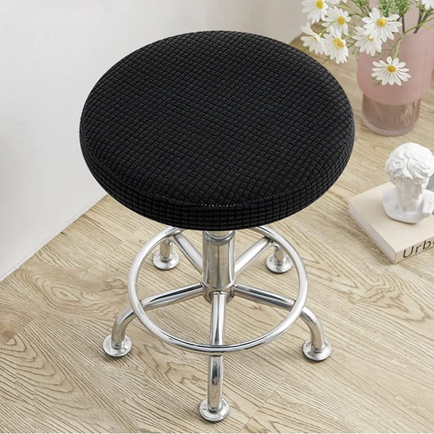 4 fundas antideslizantes para taburetes redondos, funda elástica para silla redonda, lavable, de fácil cuidado, suave y duradera, para taburetes redondos de diámetro 30-40 cm, para silla de