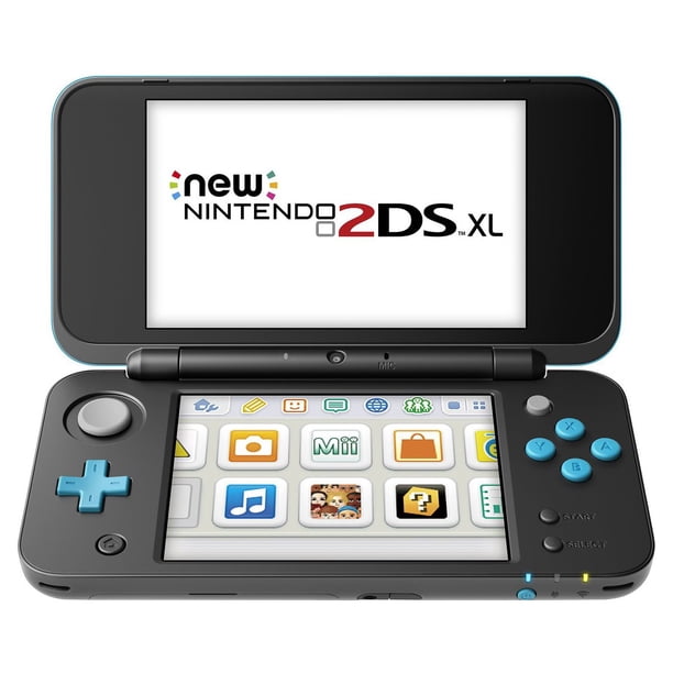 Nintendo - New 2DS XL Handheld Gaming Console - Black + Turquoise (Refurbished)