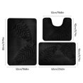 thumbnail image 3 of Bath Mat under $5! Cagogo Leaf Pattern Floor Mat 3-Piece Set for Bathroom, Water-Absorbent Non-Slip Rugs for Toilet and Kitchen, Modern Door Mats for Living Room and Bedroom Decor, 3 of 8
