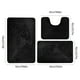 thumbnail image 4 of Juego de alfombras de baño con patrón de hojas para alfombras de baño, antideslizantes y absorbentes de agua | Poliéster Suave con Respaldo de Goma - 3 Piezas | Entrada, Cocina, Dormitorio, Puerta, 4 of 9