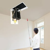 10ft Attic Ladder Loft Stairs Folding 12 Steps Pull Down Stairs Ladder Ceiling